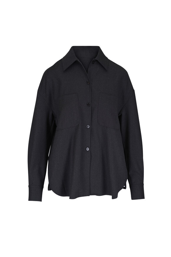Antonelli Azalea Washed Black Button-Up Blouse - view 1