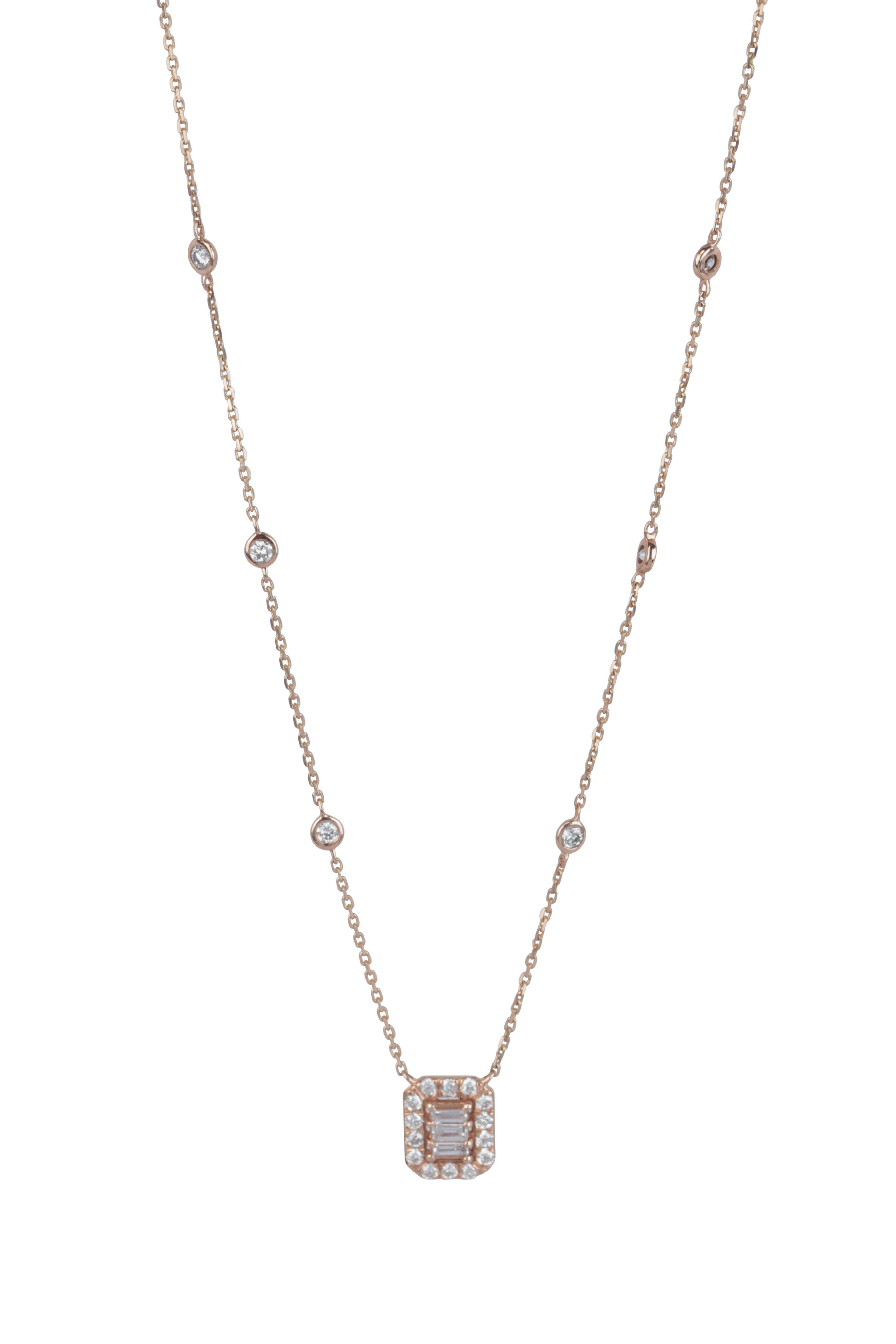 Kai Linz - 18K Rose Gold Diamond Pendant Necklace