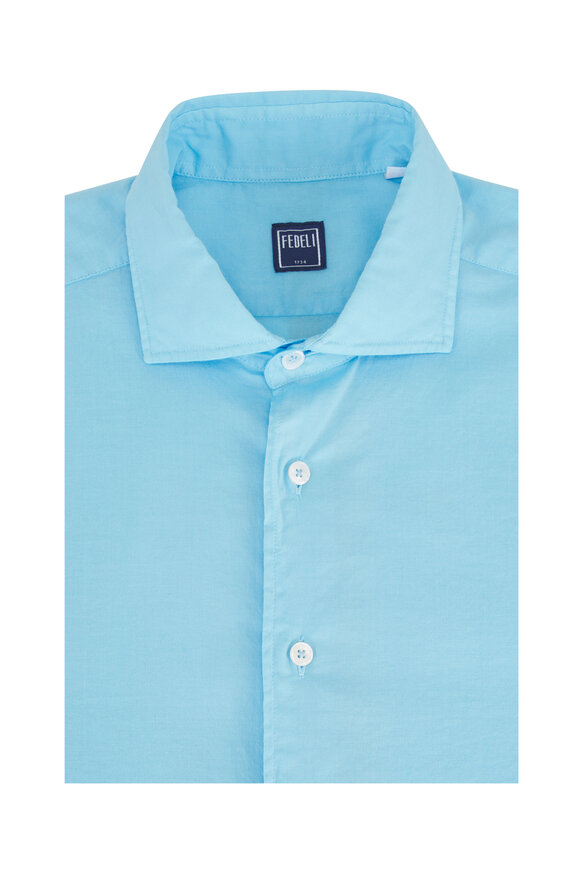 Fedeli Aqua Blue Sport Shirt