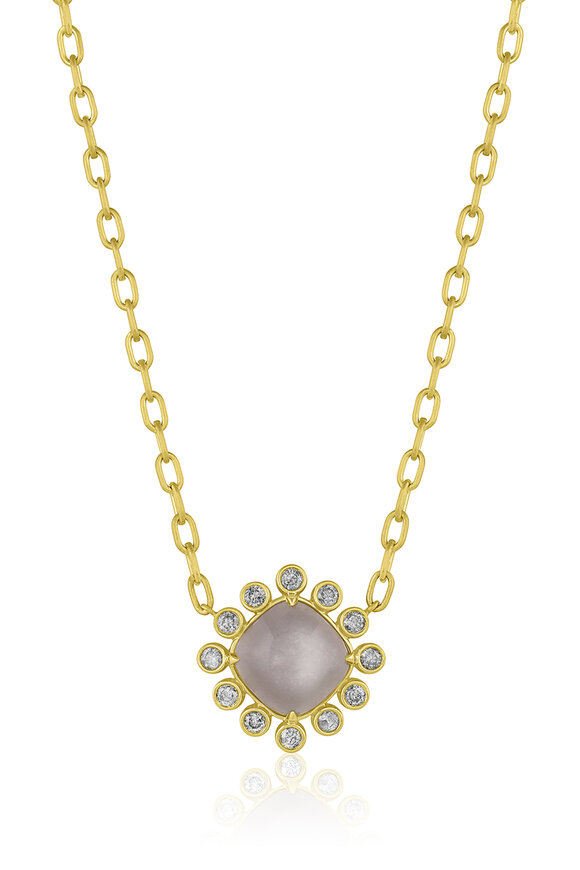 Leigh Maxwell - Essential Colors Diamond & Moonstone Necklace 