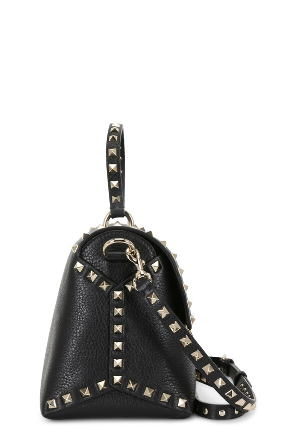 【関税&送料込】Valentino Garavani Black Leather Rockstud Cr Valentino Garavani Rockstud Leather Loafers | Black | FARFETCH