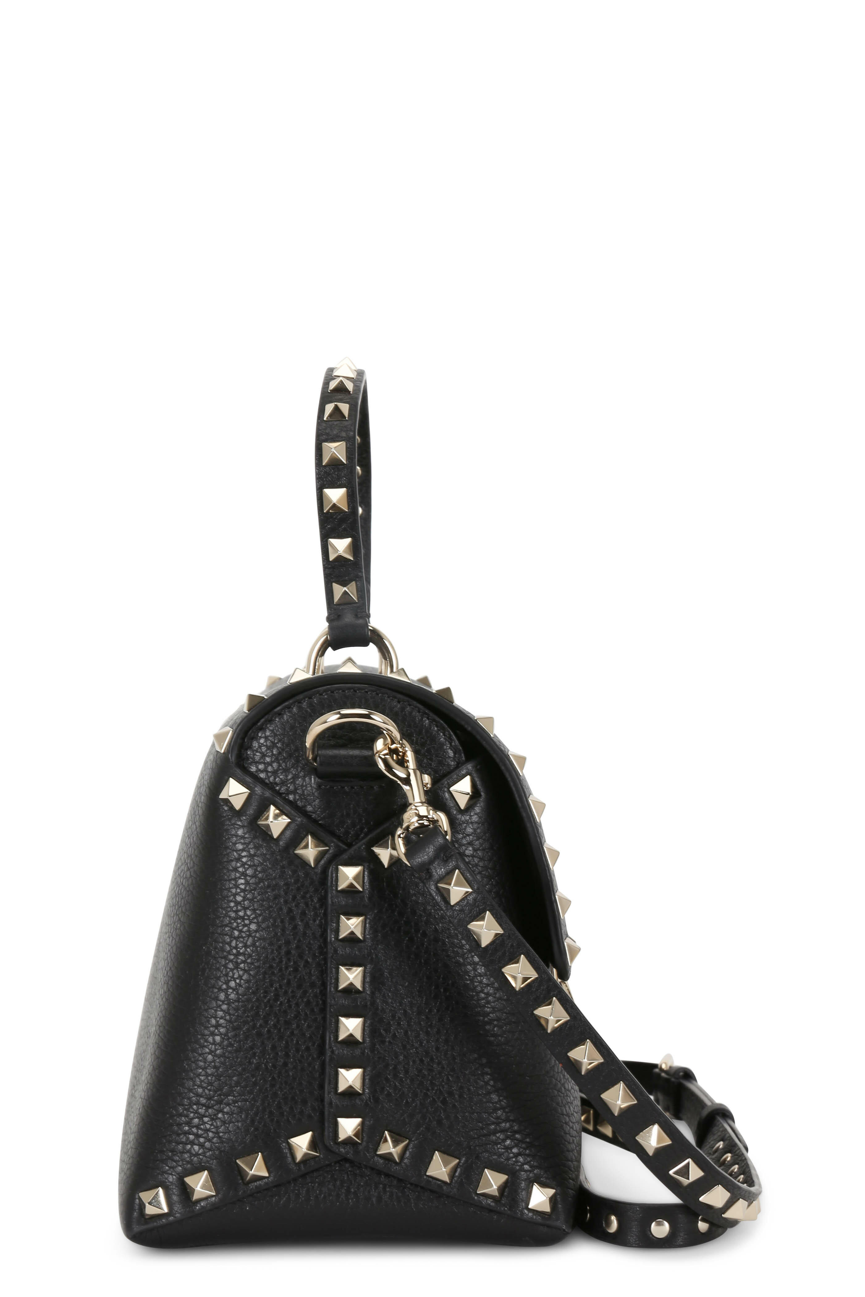 Valentino Rockstud Leather Top-Handle Bag