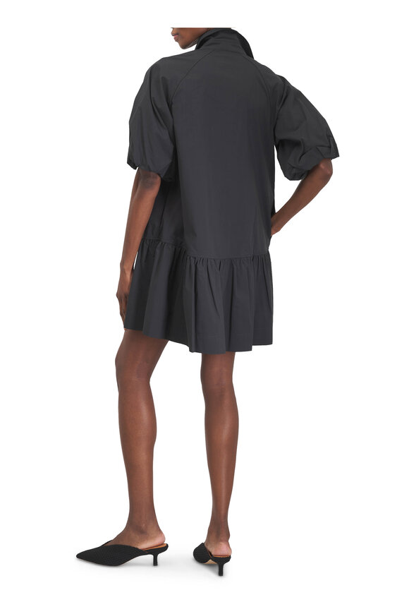 Simkhai Crissy Black Cotton Poplin Mini Dress - view 4