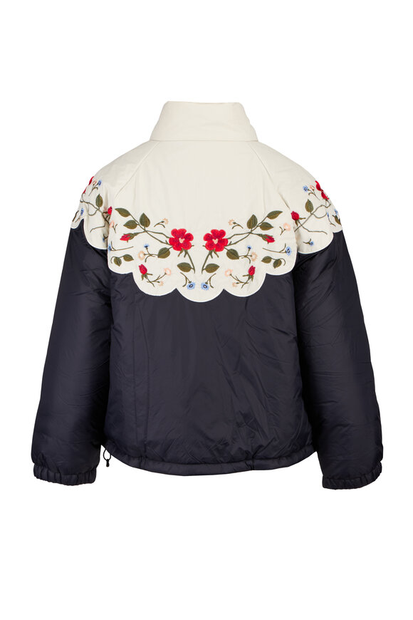 The Great Wildflower Embroidered Puffer Jacket - view 2