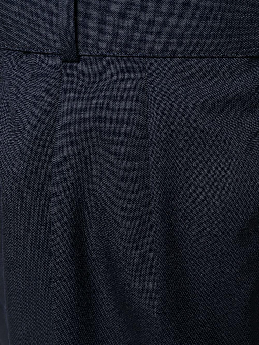 Officine Generale - Pierre Navy Fresco Wool Darted Pants