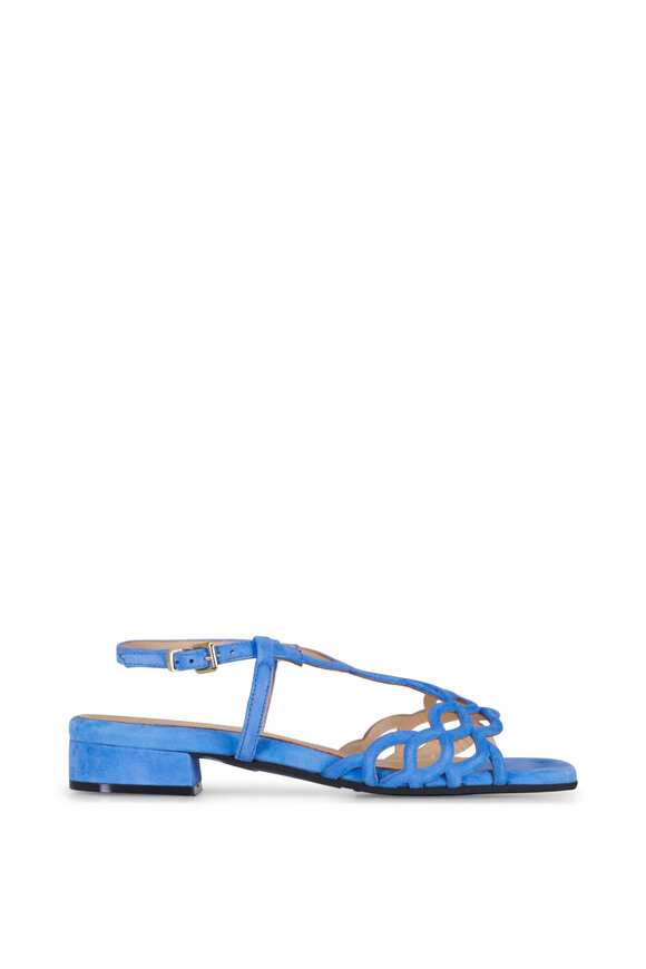 Ron White Brooke Light Blue Suede Sandal - view 2