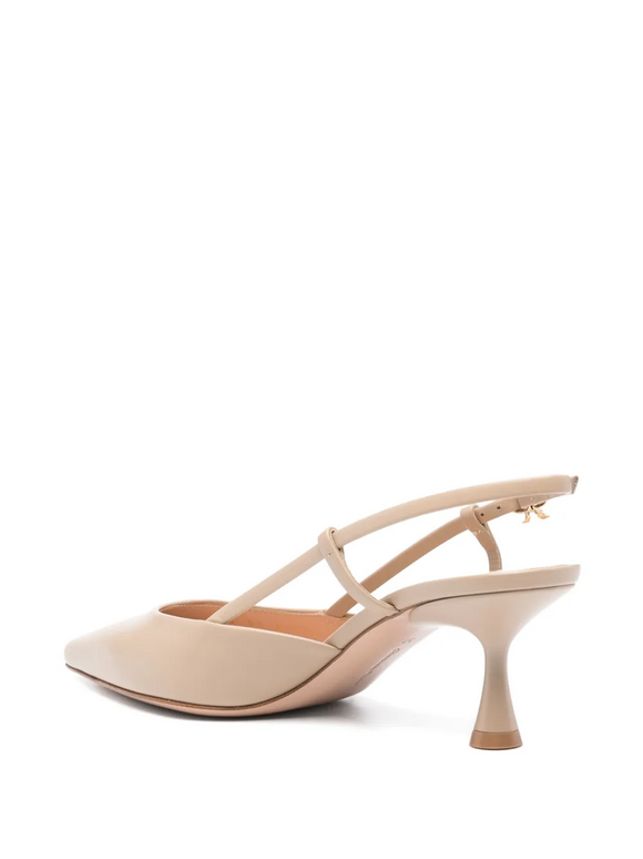 Gianvito Rossi Ascent Sand Leather Slingback, 55mm - view 6