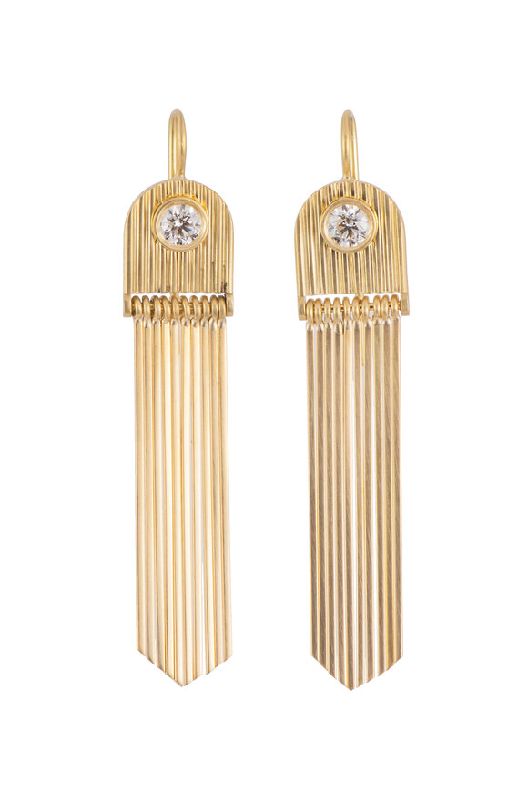 Sylva & Cie 18k Yellow Gold Sima Diamond Earring