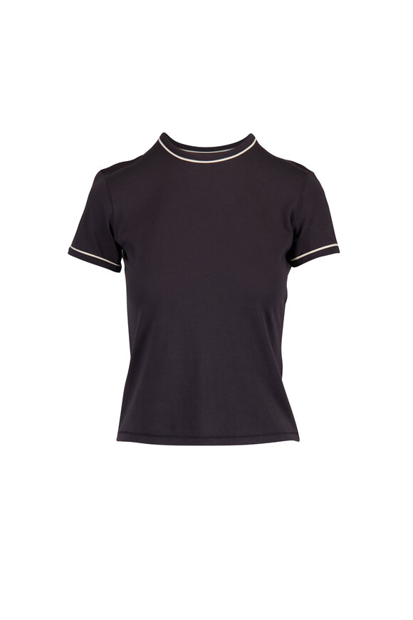 Frame The Navy Blue Ringer Baby Tee - view 1