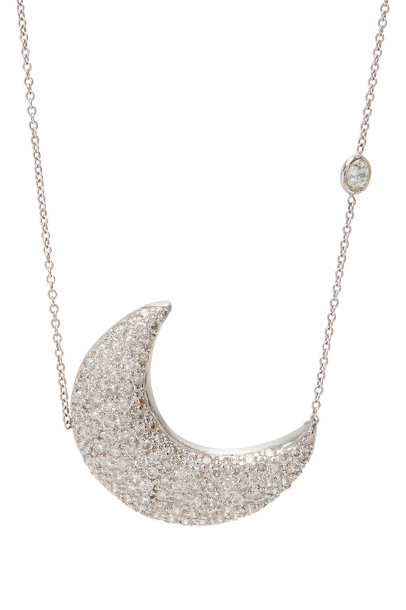 Renee Lewis - Pavé Crescent Moon Necklace