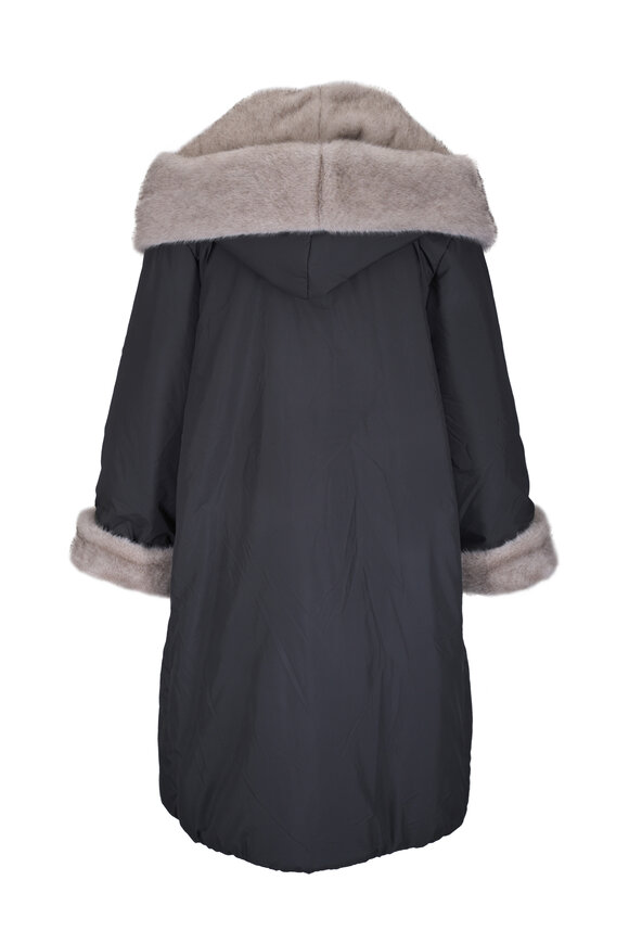 Antonelli Gavi Black Faux Fur Coat - view 2
