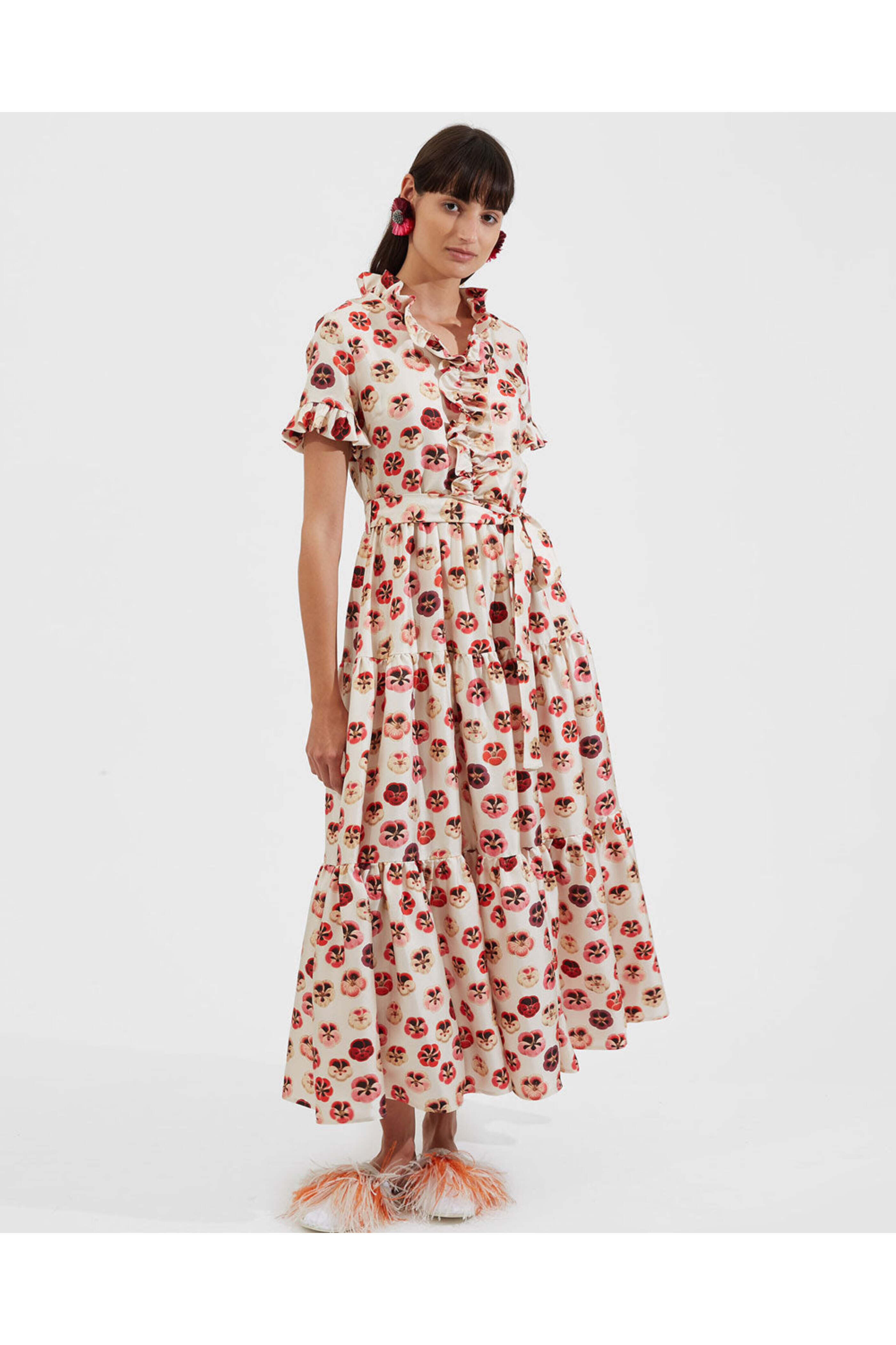 La DoubleJ - Micro Pansy Long and Sassy Dress in Silk Twill