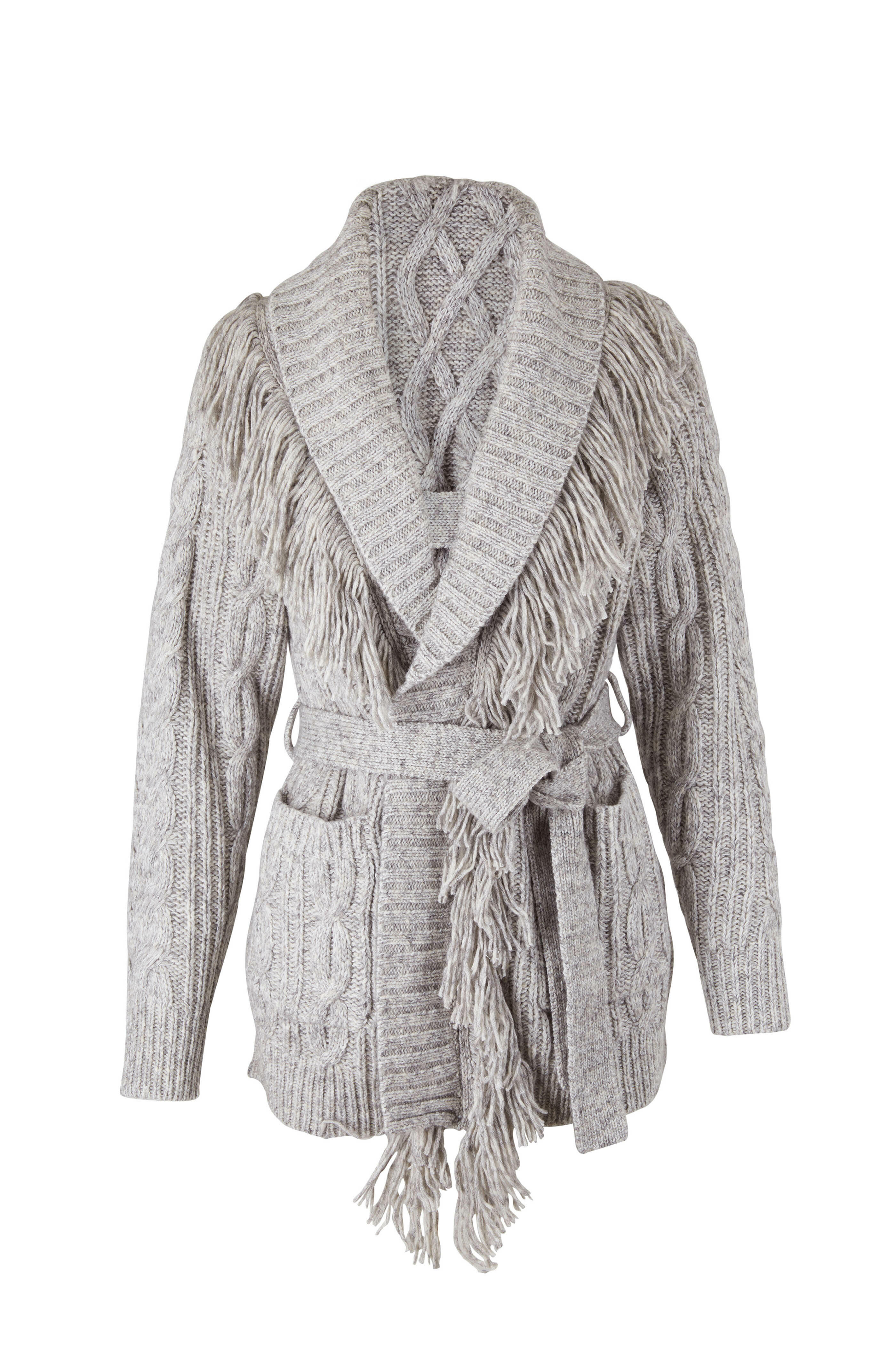 Simkhai - Margaret Gray Fringe Shawl Cardigan