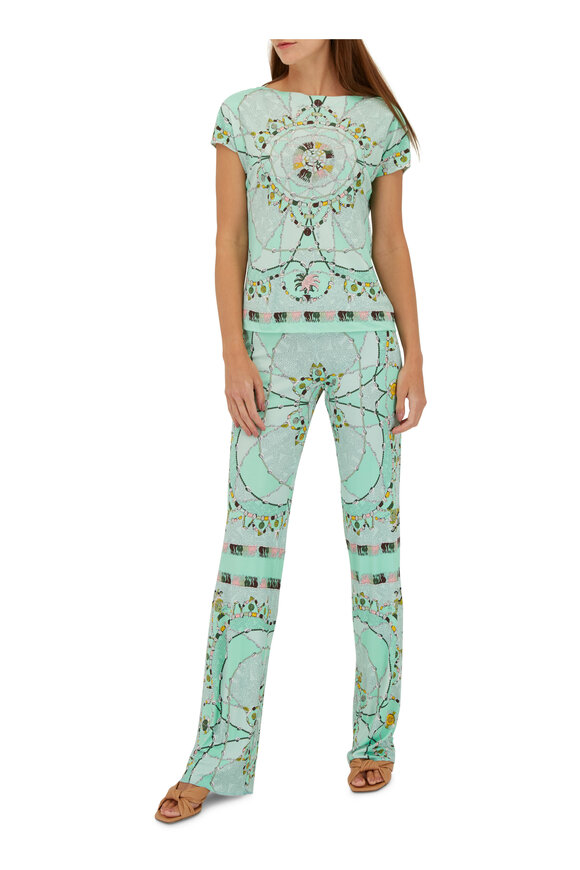 Pucci - Aqua Print Medium Jersey Pant