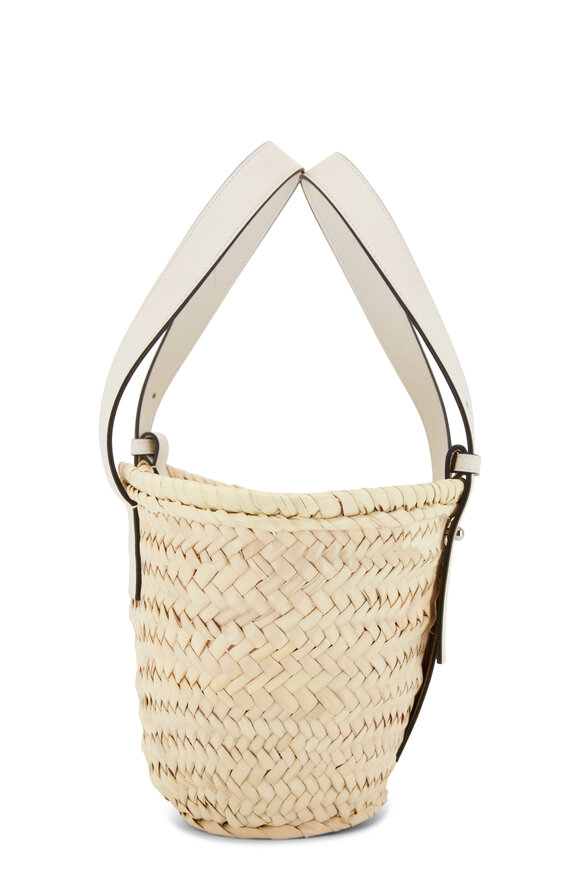 Loewe - Natural & White Small Basket Bag