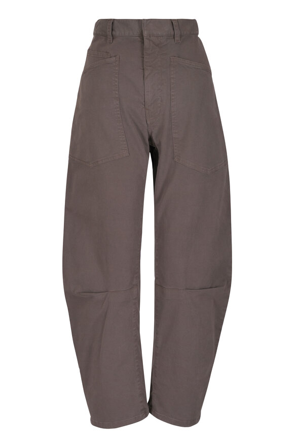 Nili Lotan Shon Dark Walnut Curved Pant - view 1