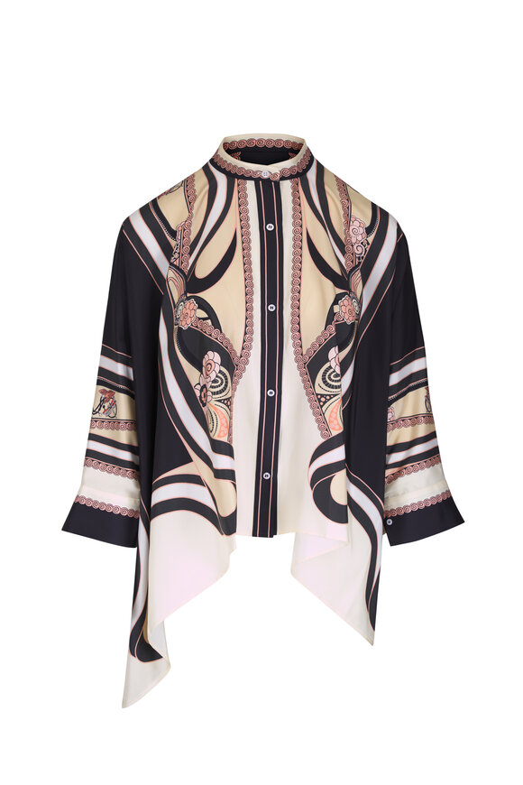La DoubleJ Foulard Ambrosia Placee Silk Twill Shirt - view 1