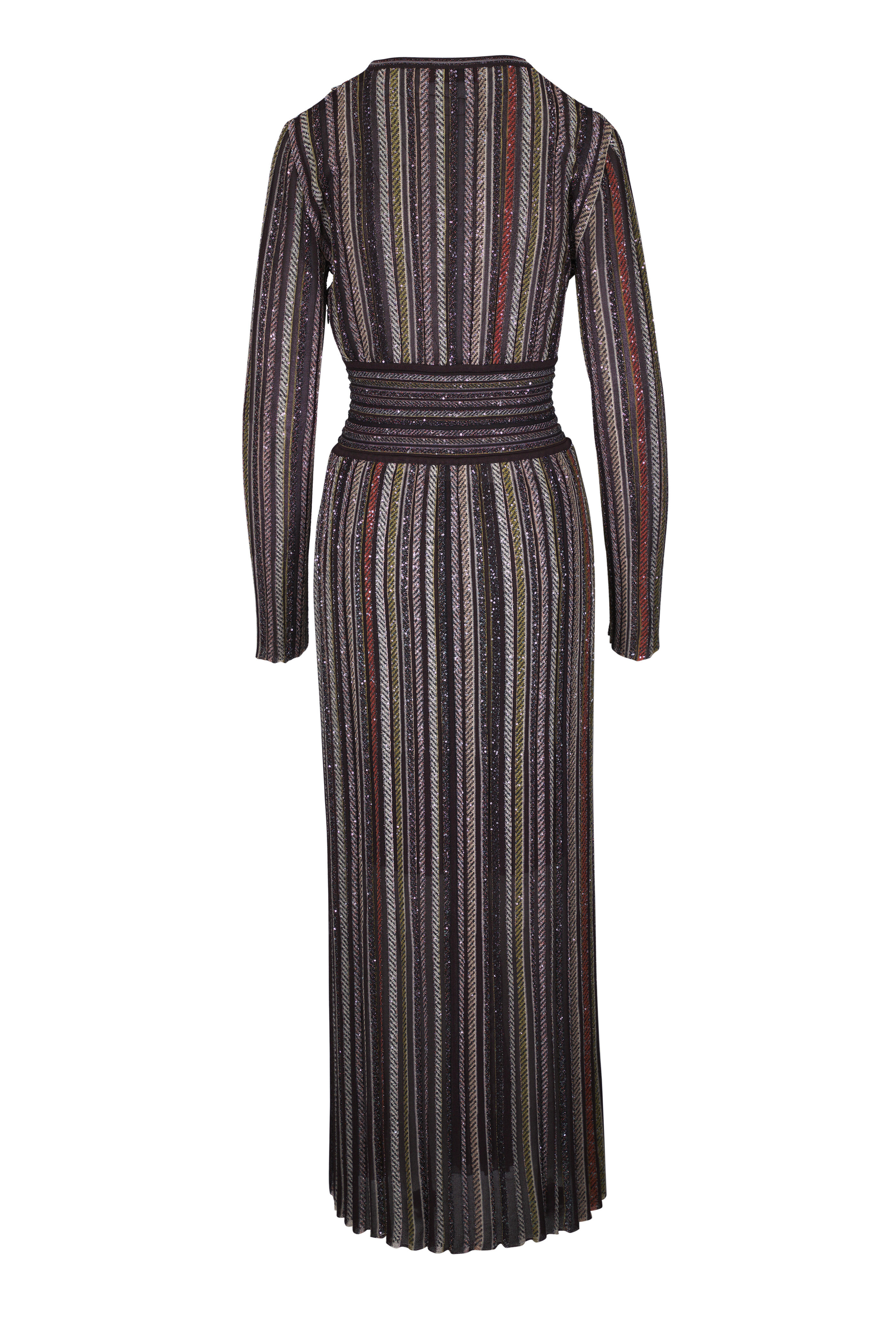 Missoni - Brown & Beige Multicolor Sequins Maxi Dress