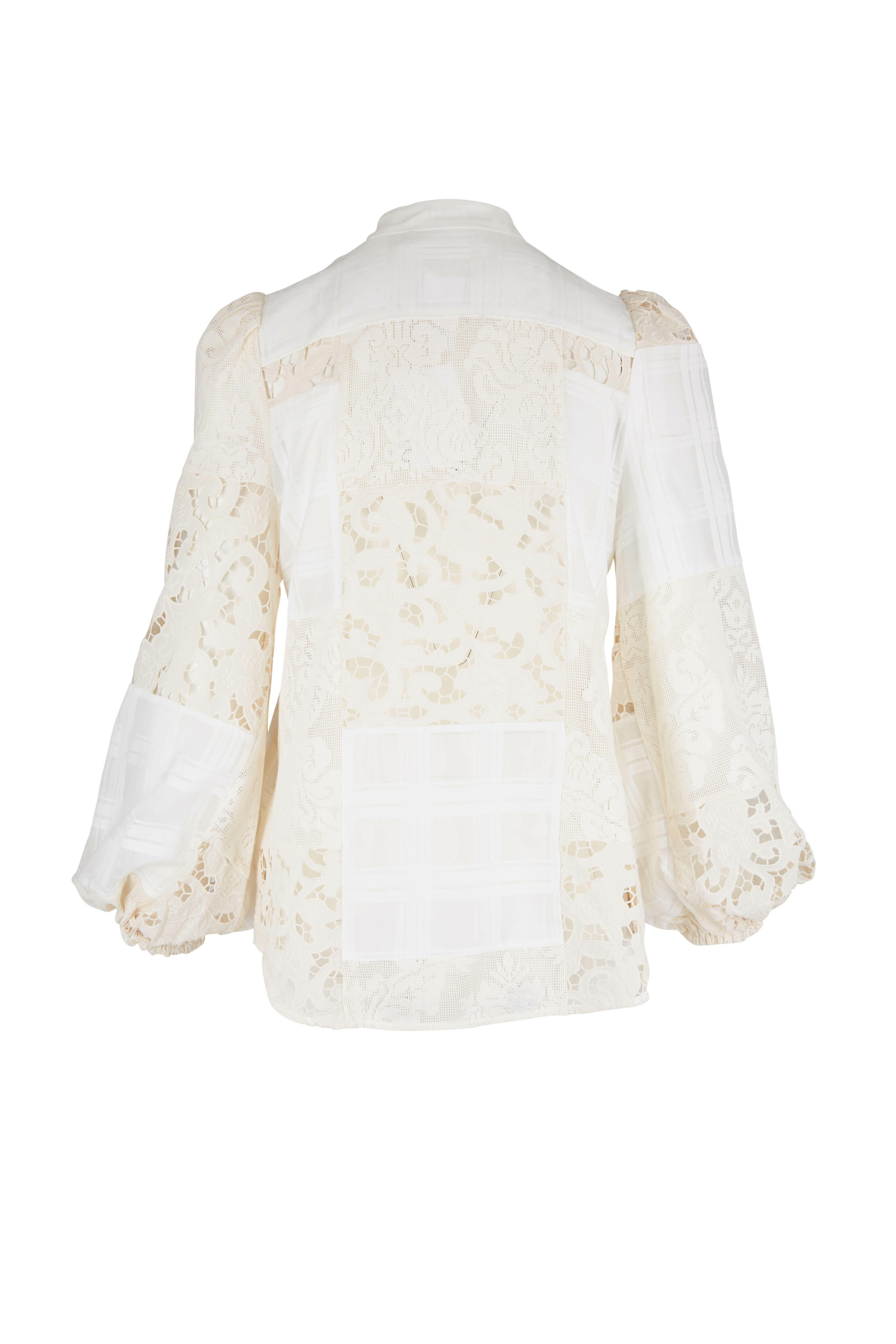 Zimmermann - Andie Patchwork Lace Blouse | Mitchell Stores