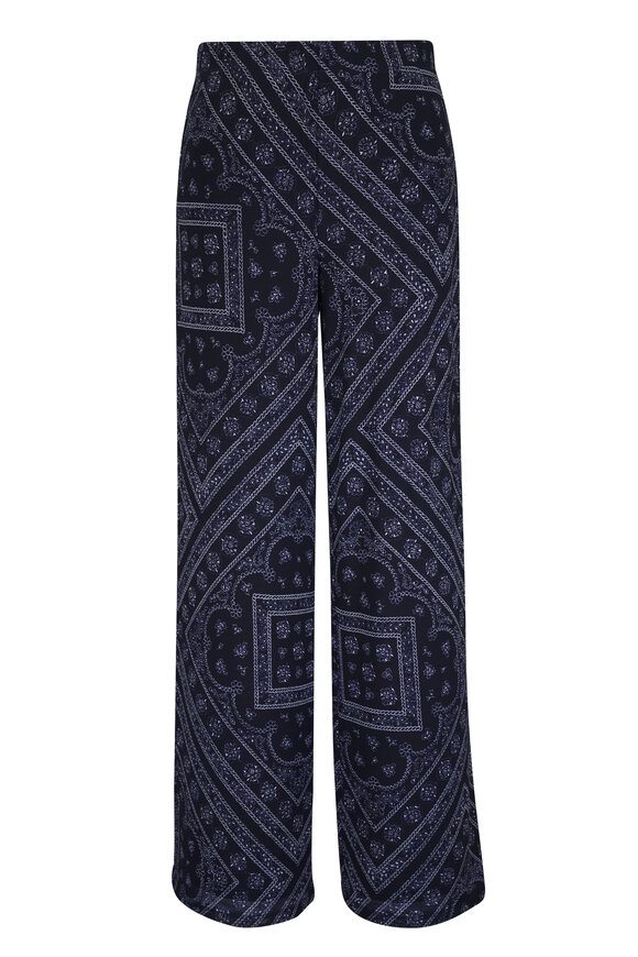Veronica Beard Hadria Navy Paisley Pant - view 1