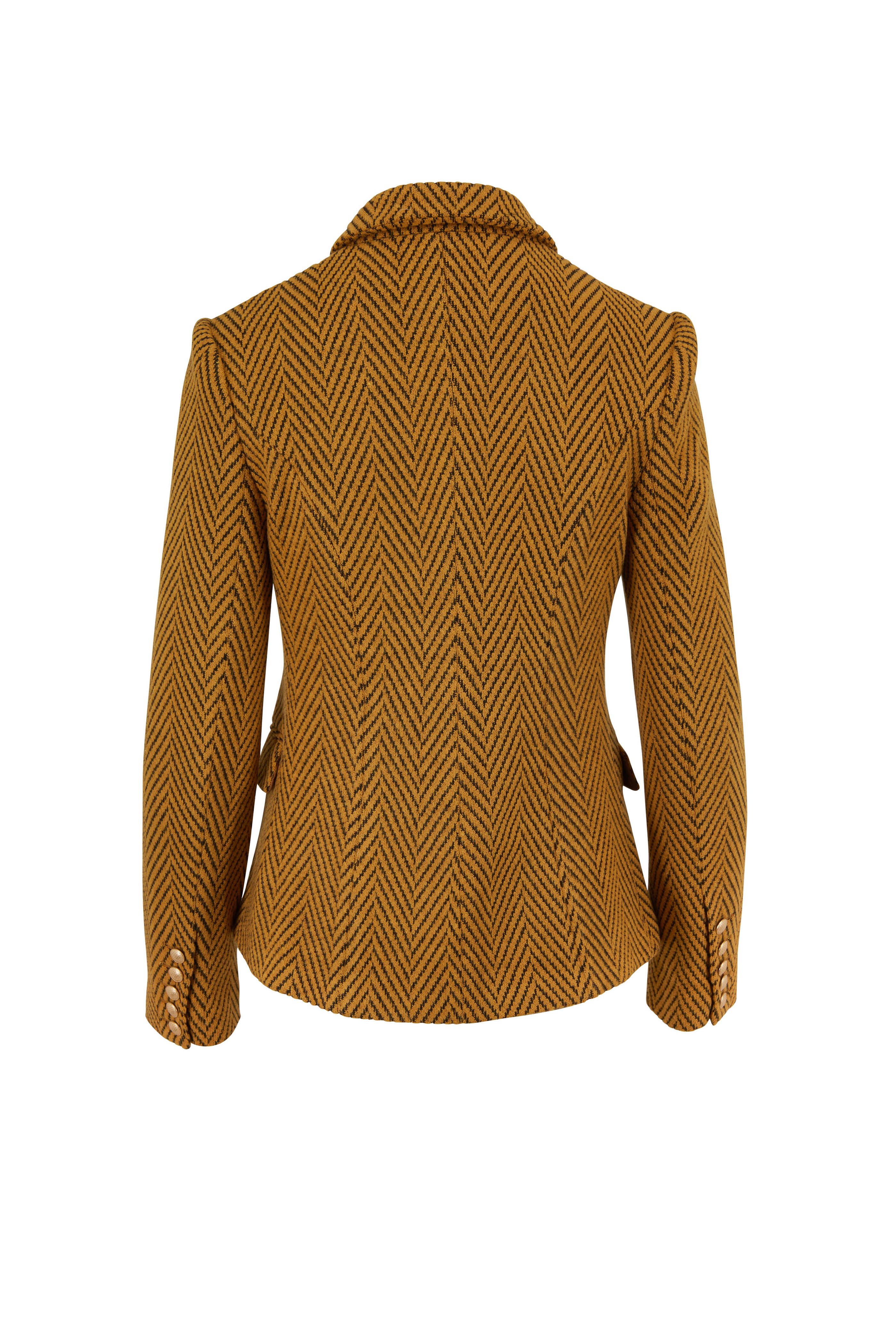 L'Agence - Kenzie Gold Double-Breasted Jacket