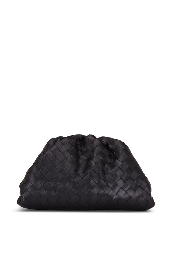 Bottega Veneta - Teen Black Woven Leather Pouch