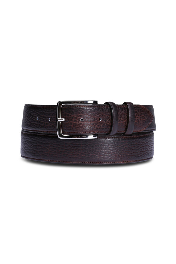 Bontoni Dark Chocolate Leather Belt