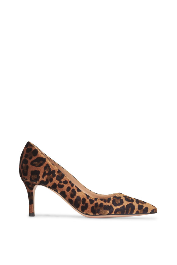 Gianvito Rossi Gianvito Velluto Animal Print Pump, 70mm - view 3