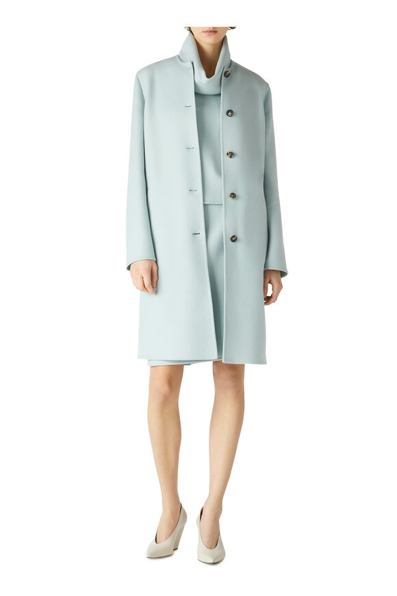 Loro Piana - Lexi Mint Double-Faced Cashmere Skirt