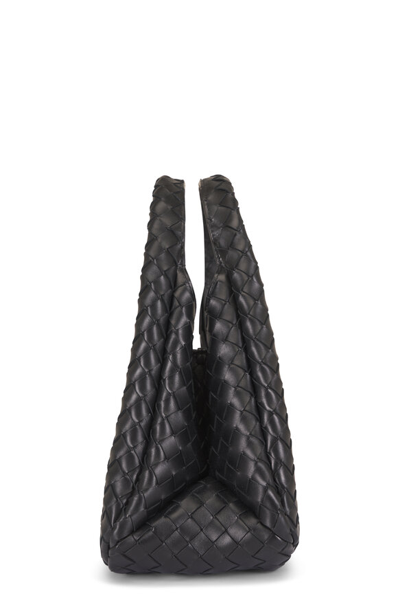Bottega Veneta Campana Black Intrecciato Leather Top Handle Bag - view 5