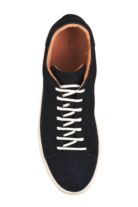 Kiton - Black Goatskin Suede Sneaker 