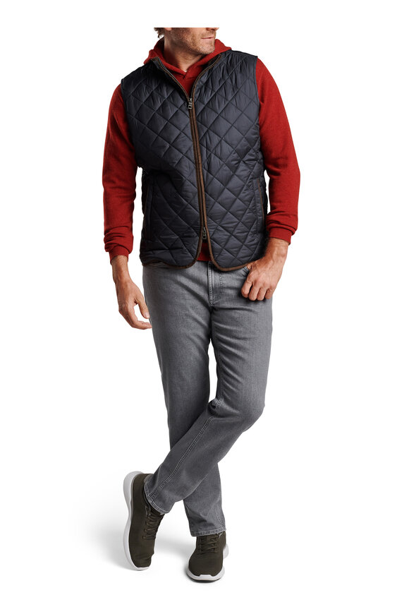 Peter Millar - Essex Black Quilted Travel Vest 