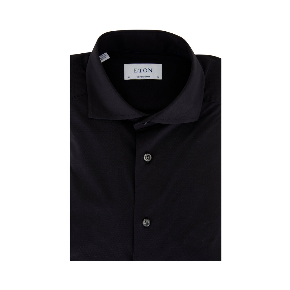 Eton Black Contemporary Fit Dress Shirt Mitchell Stores