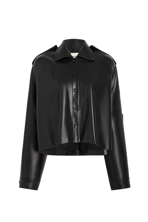 Khaite Bodine Black Leather Top - view 6