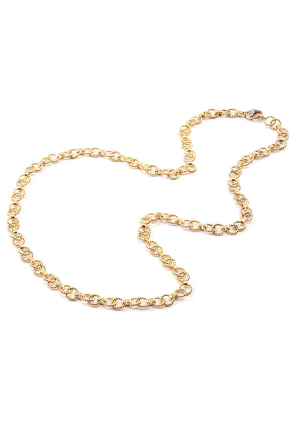 Sylva & Cie Textured Coco Chain Necklace - view 1