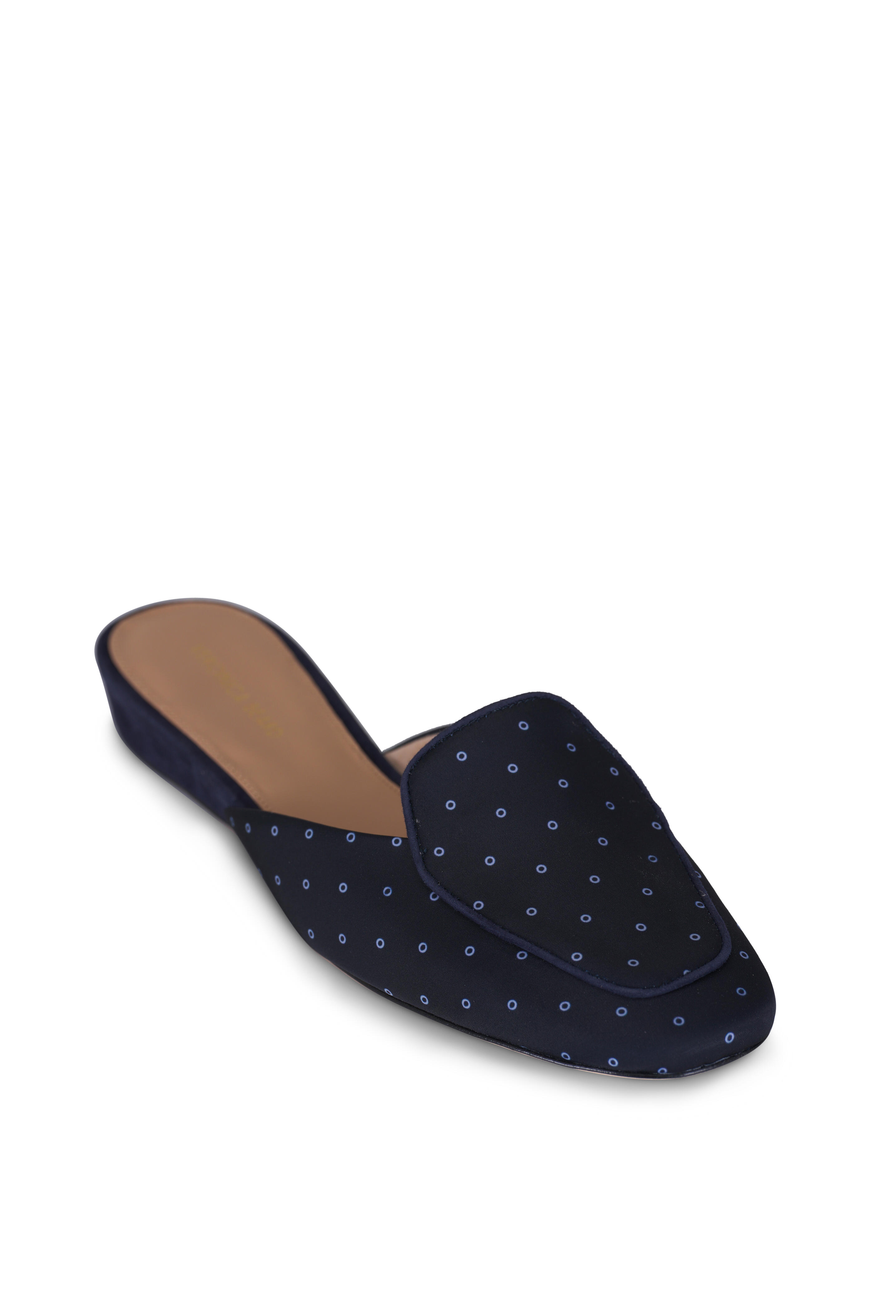 Veronica Beard - Moritz Navy Blue Printed Loafer Mule