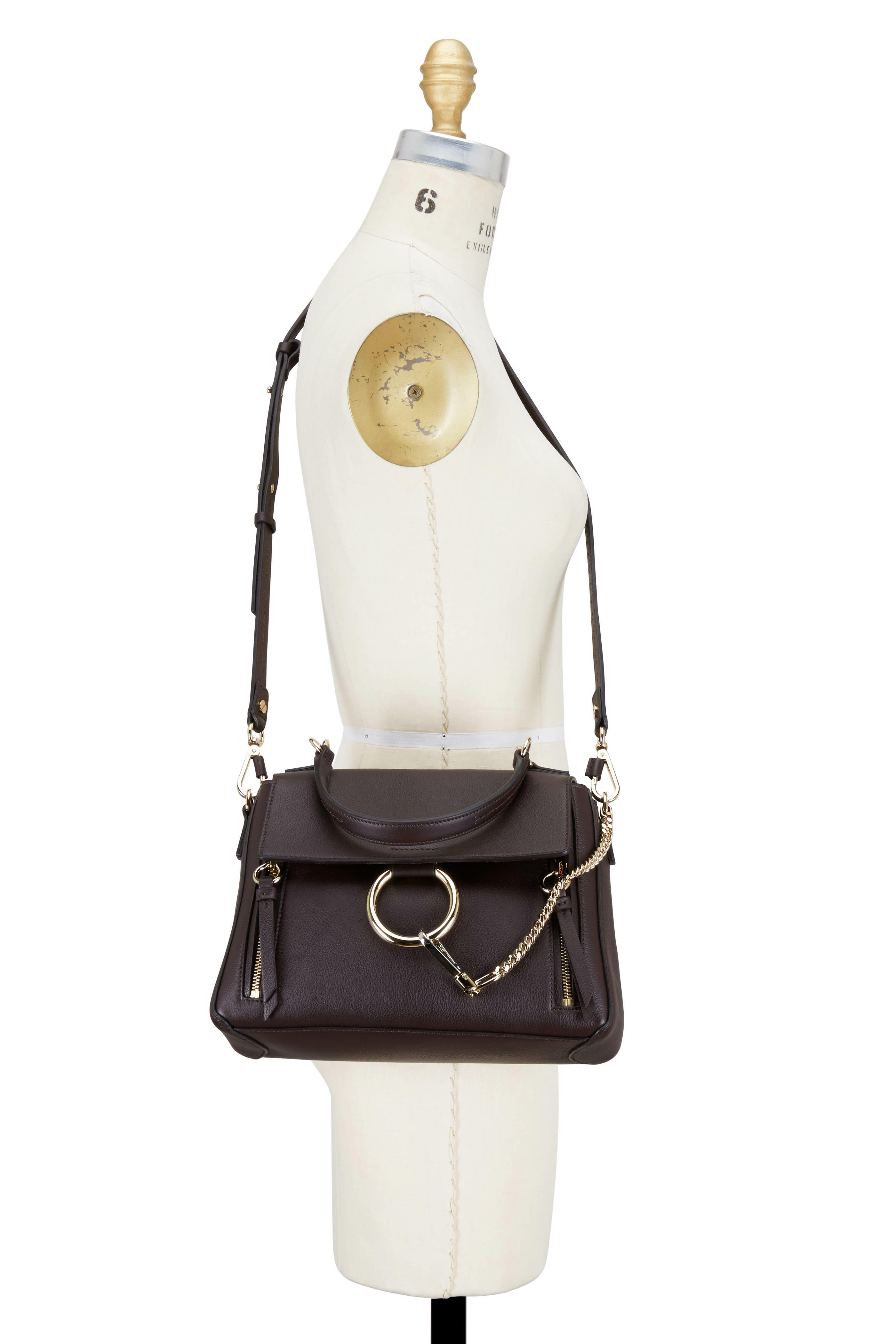 Chloé - Faye Dark Brown Leather Small Day Bag