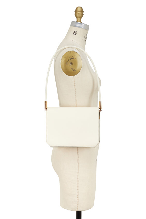 Valextra - Fontana White Leather Small Shoulder Bag