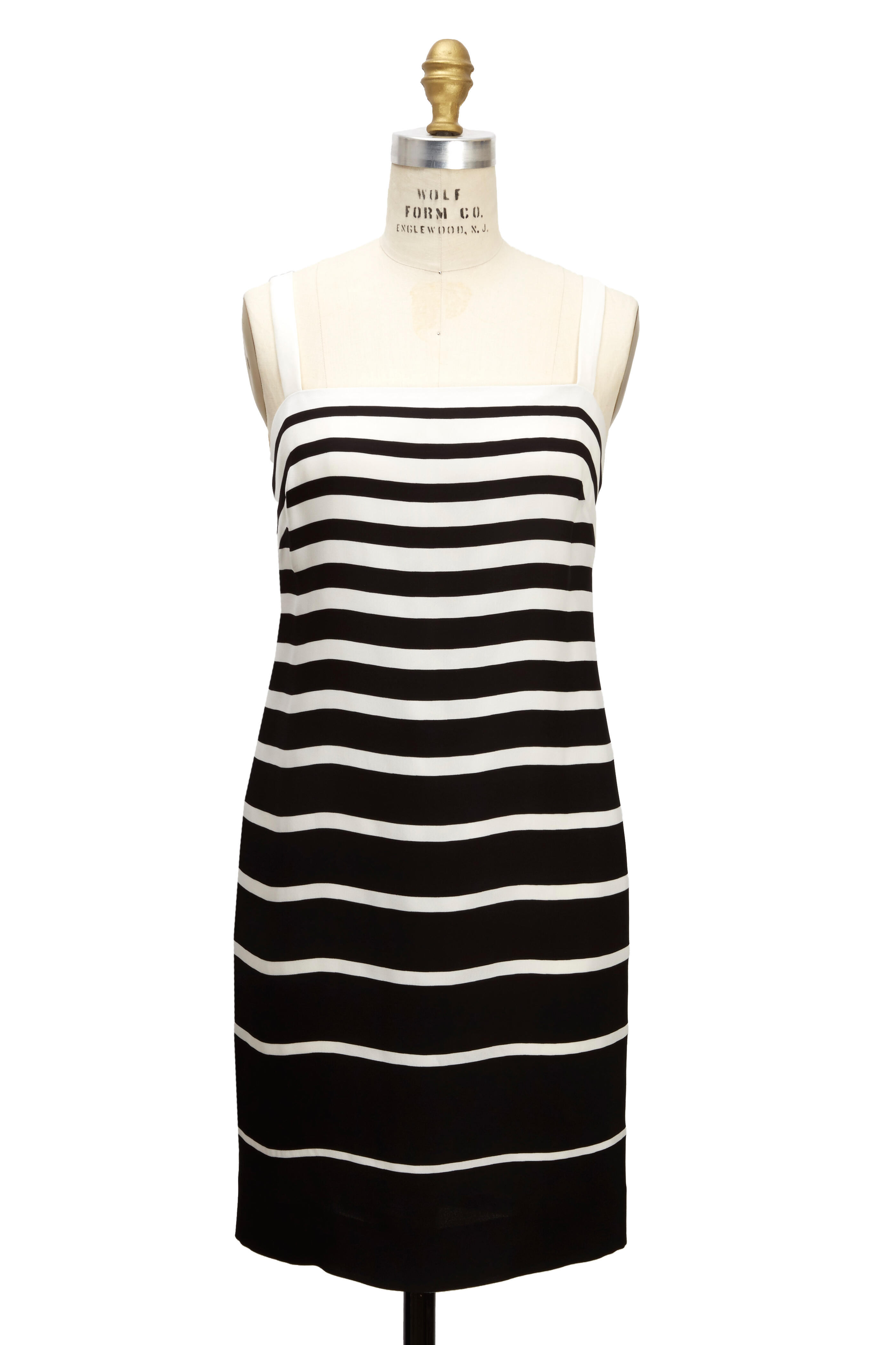 ralph lauren black and white evening dress Ralph Lauren Women's Piper Striped Silk-Blend Evening Dress