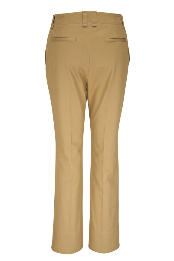 Saint Laurent - Beige Cotton Mid-Rise Pant 