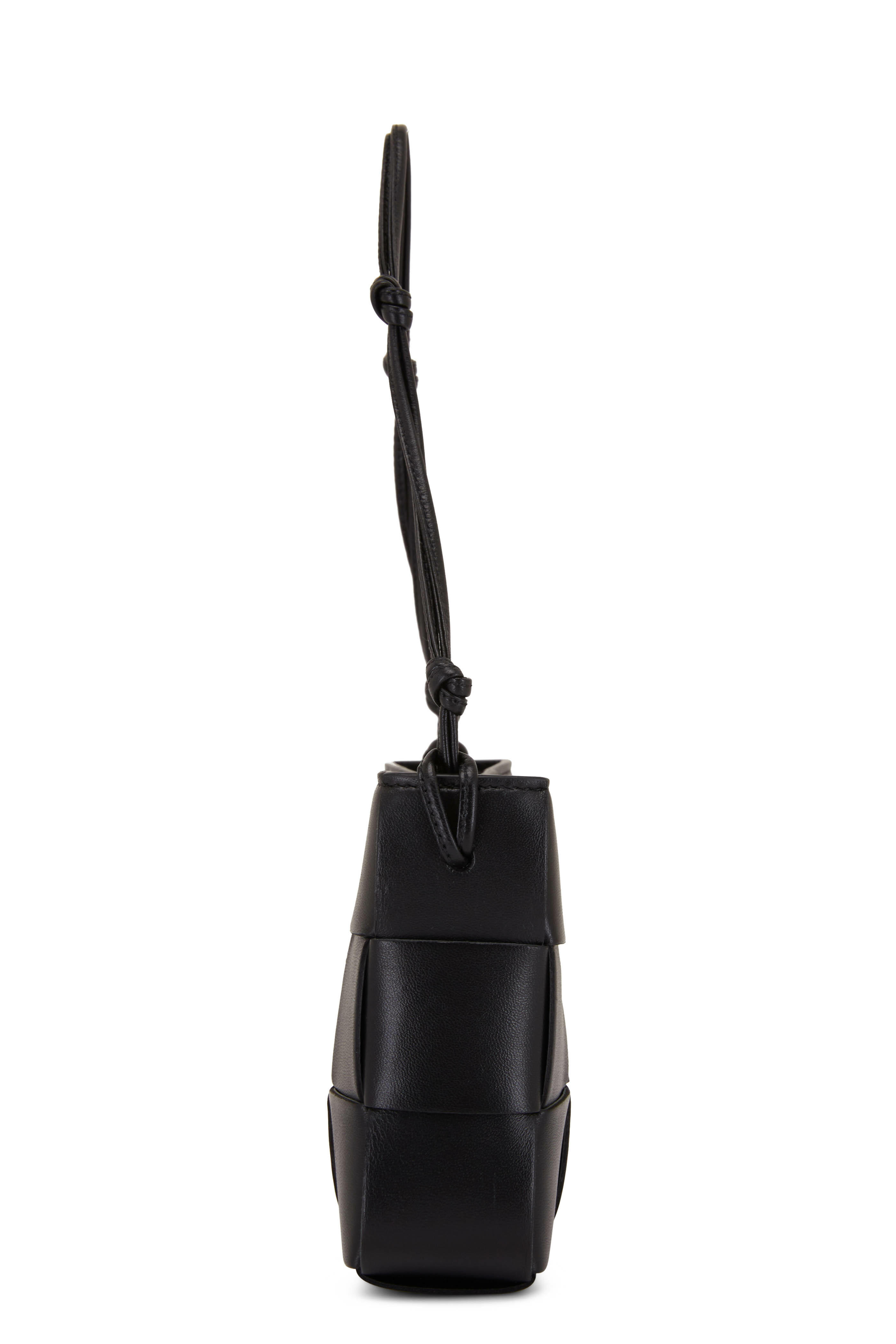 Bottega Veneta - Cassette Pouchette Black Woven Shoulder Bag