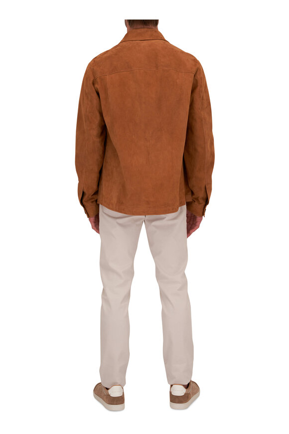 Maurizio Baldassari - Brown Linen & Silk Knit Polo