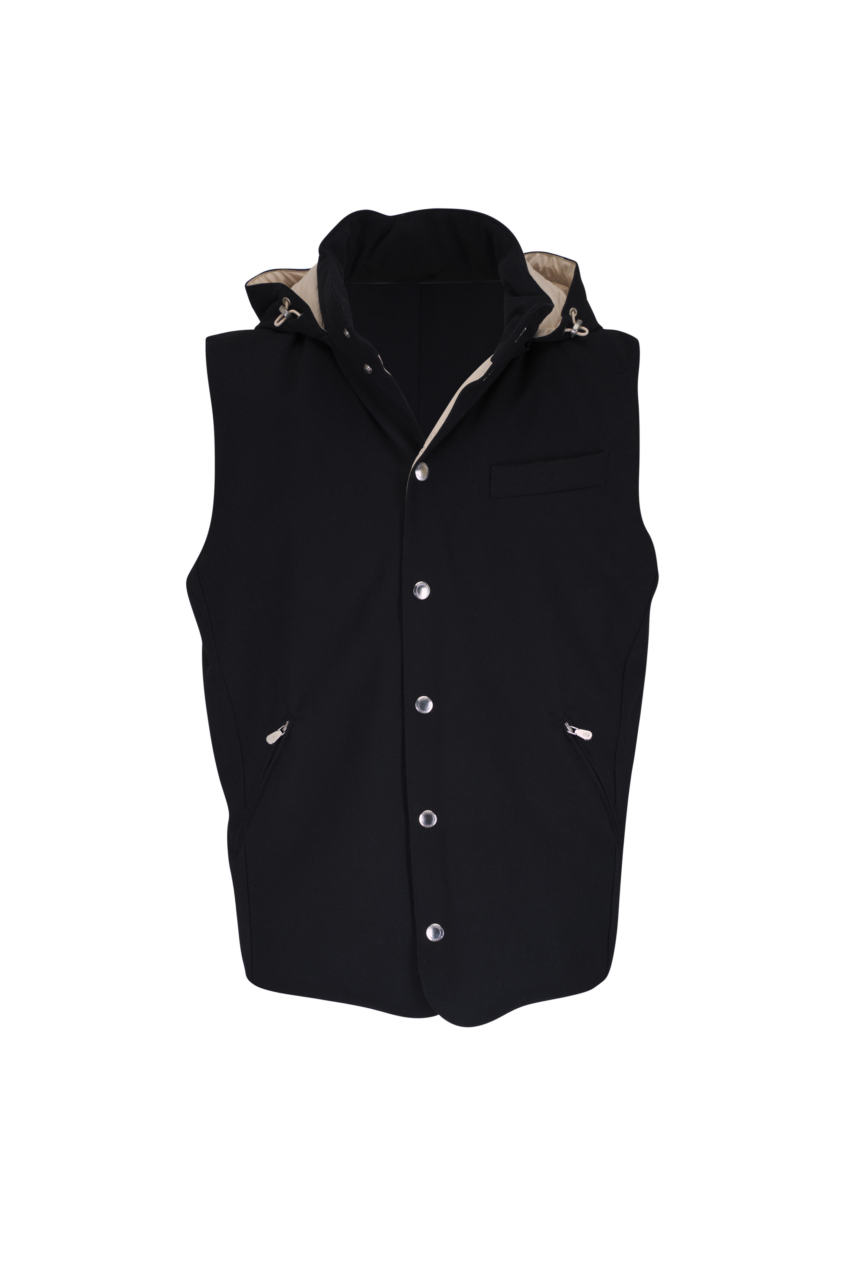 Brunello Cucinelli - Black Wool Flannel Down Vest