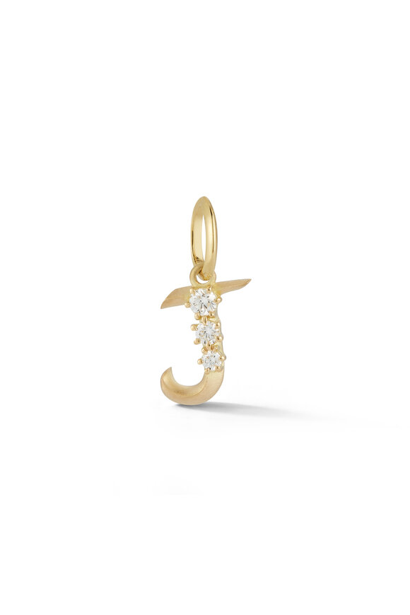 Jade Trau 18k Yellow Gold Letter "J" Charm