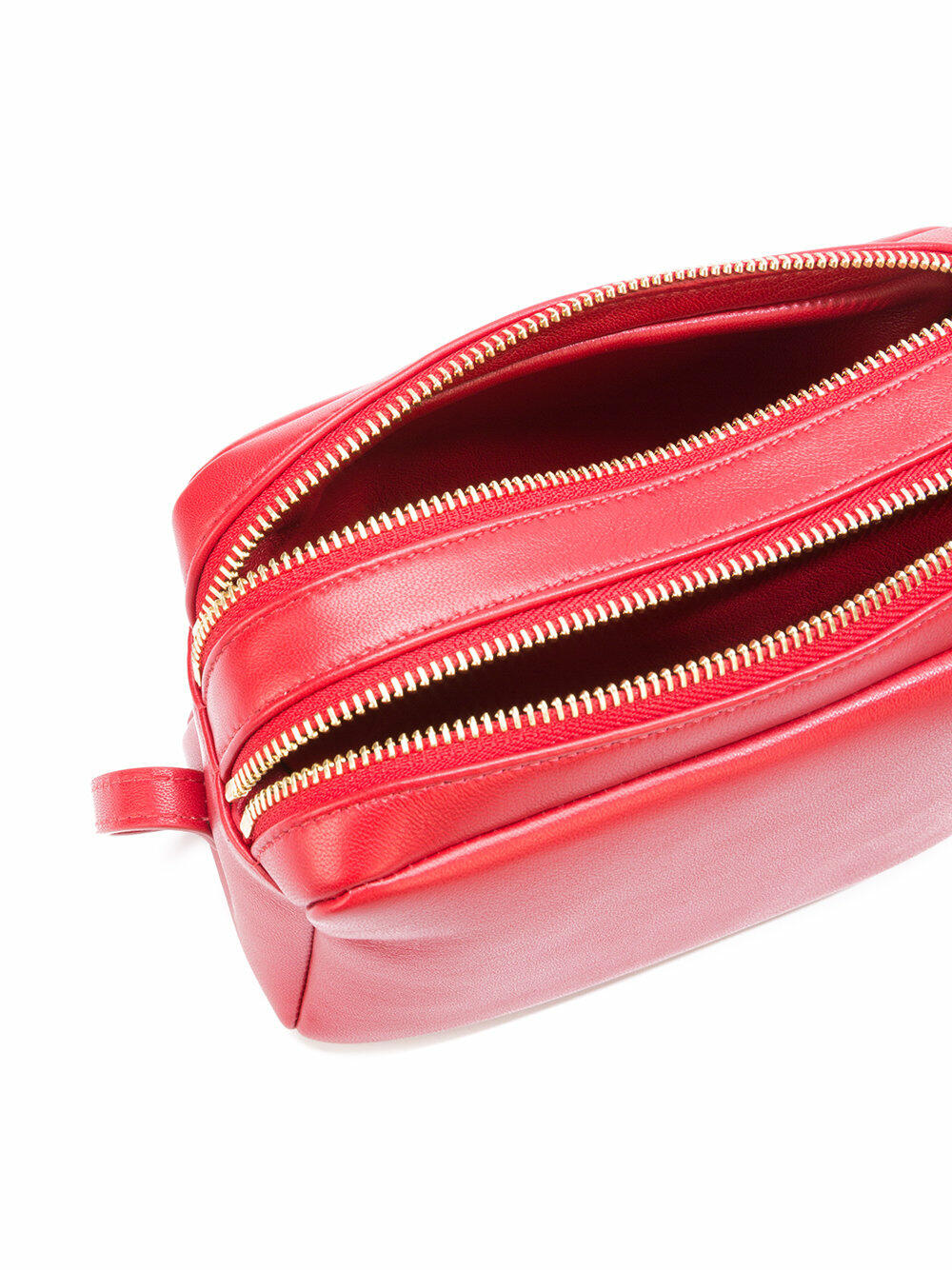 Mansur Gavriel - Flaming Red Leather Double-Zip Crossbody Bag