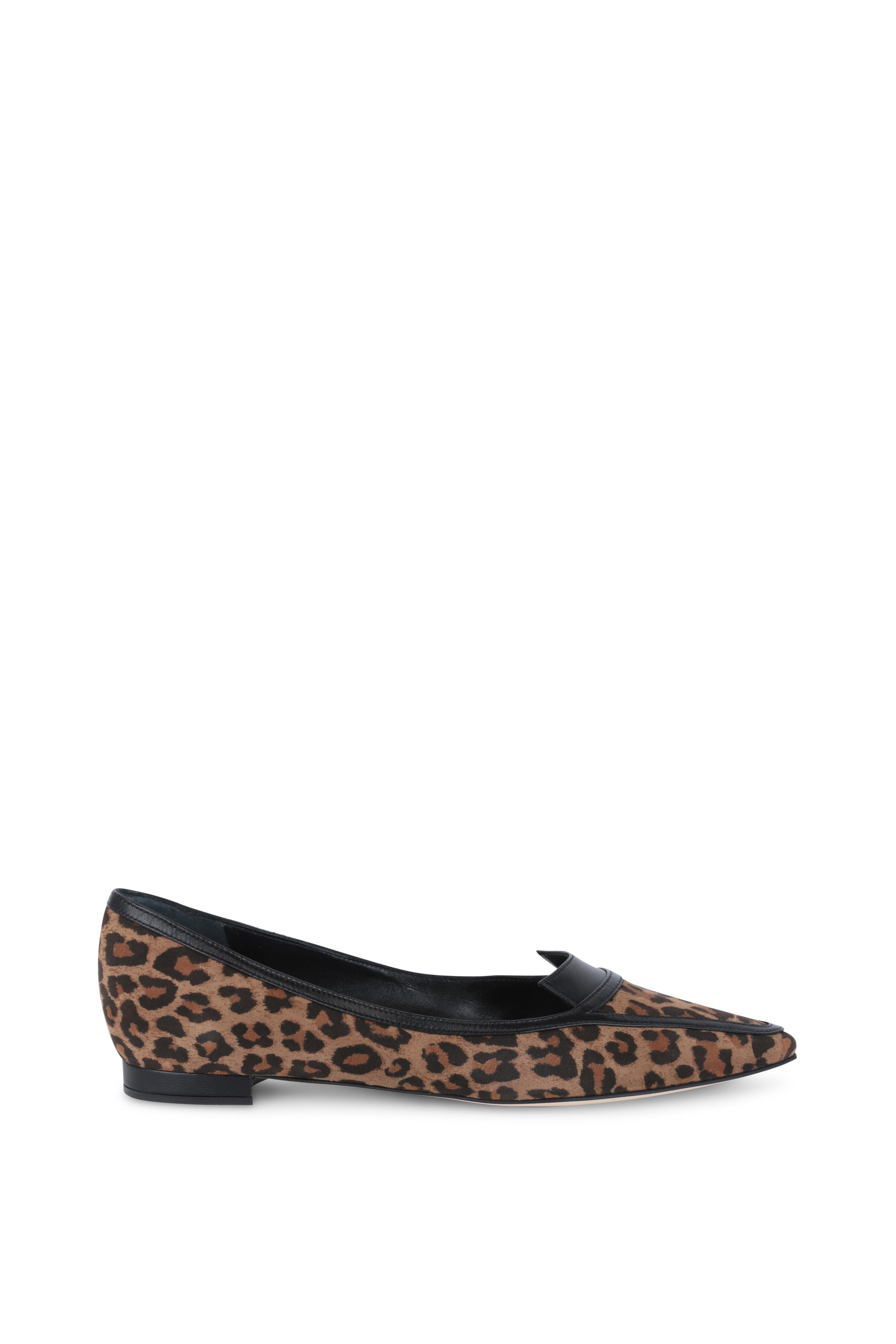 Manolo Blahnik - Hoggy Brown Leopard Suede Flat