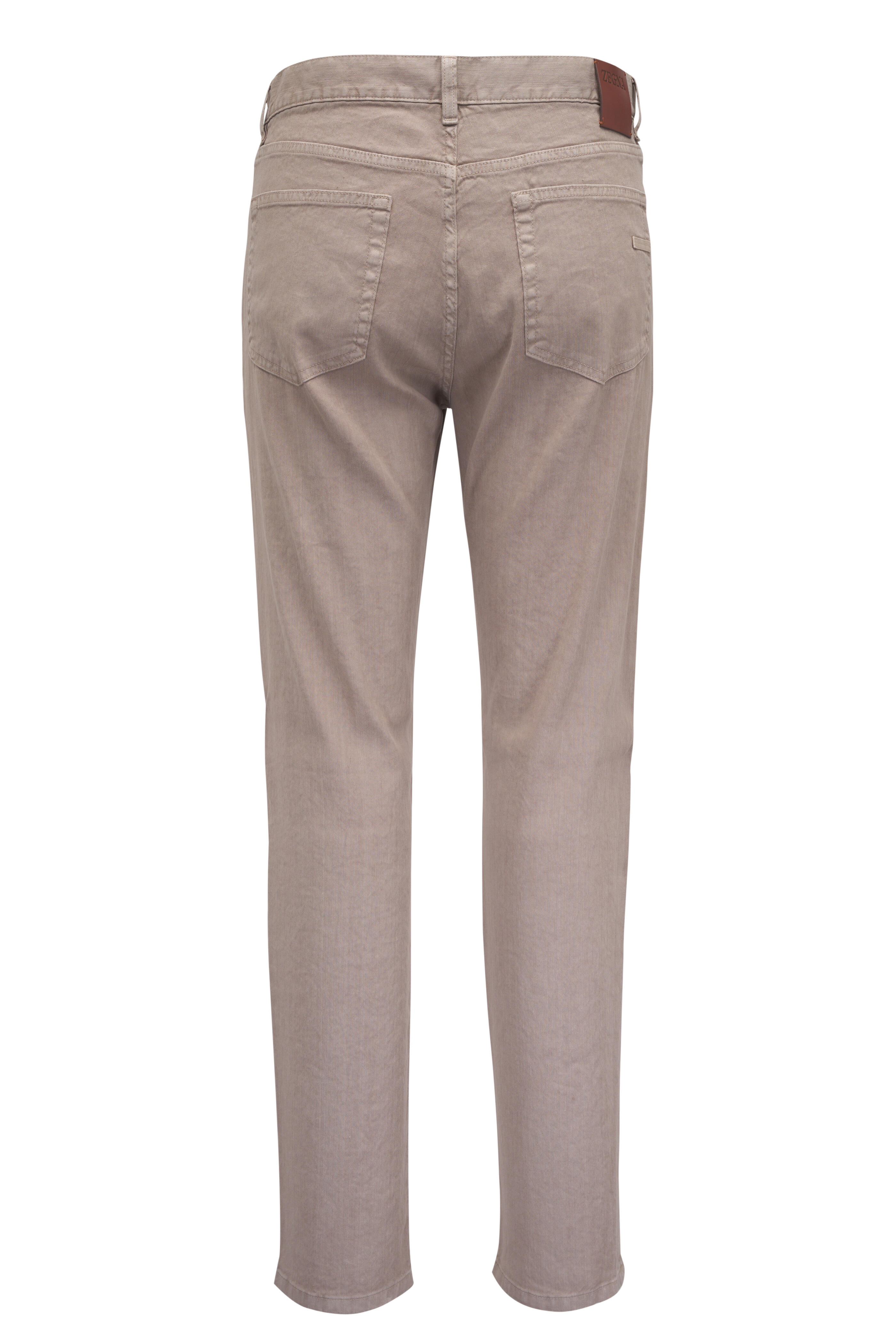 Zegna - Roccia Taupe Stretch Linen & Cotton Pant