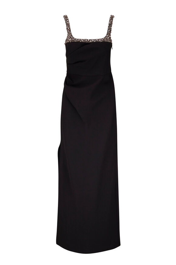 Sachin + Babi - Sam Black Beaded Column Gown