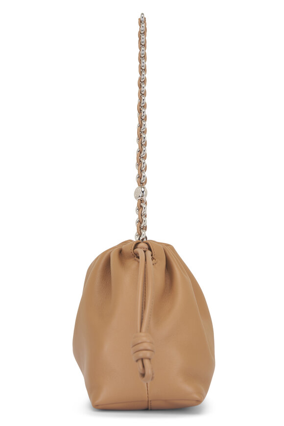 Loewe Medium Flamenco Mocha Leather Clutch - view 4