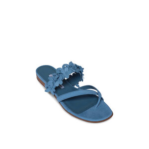 サンダル・ミュール MANOLO BLAHNIK Women Sandals 2231306 0001 Black Manolo Blahnik - Susacru Black Leather Flat Sandal, 10mm